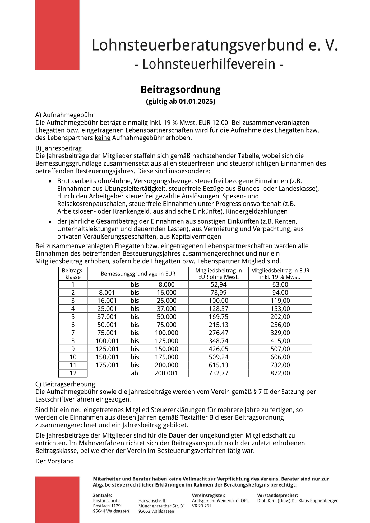 Beitragsordnung Vorschauminiaturbild PDF Download